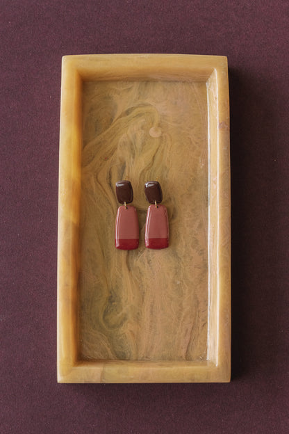 Earrings Juna - Brown / Rosewood / Cherry