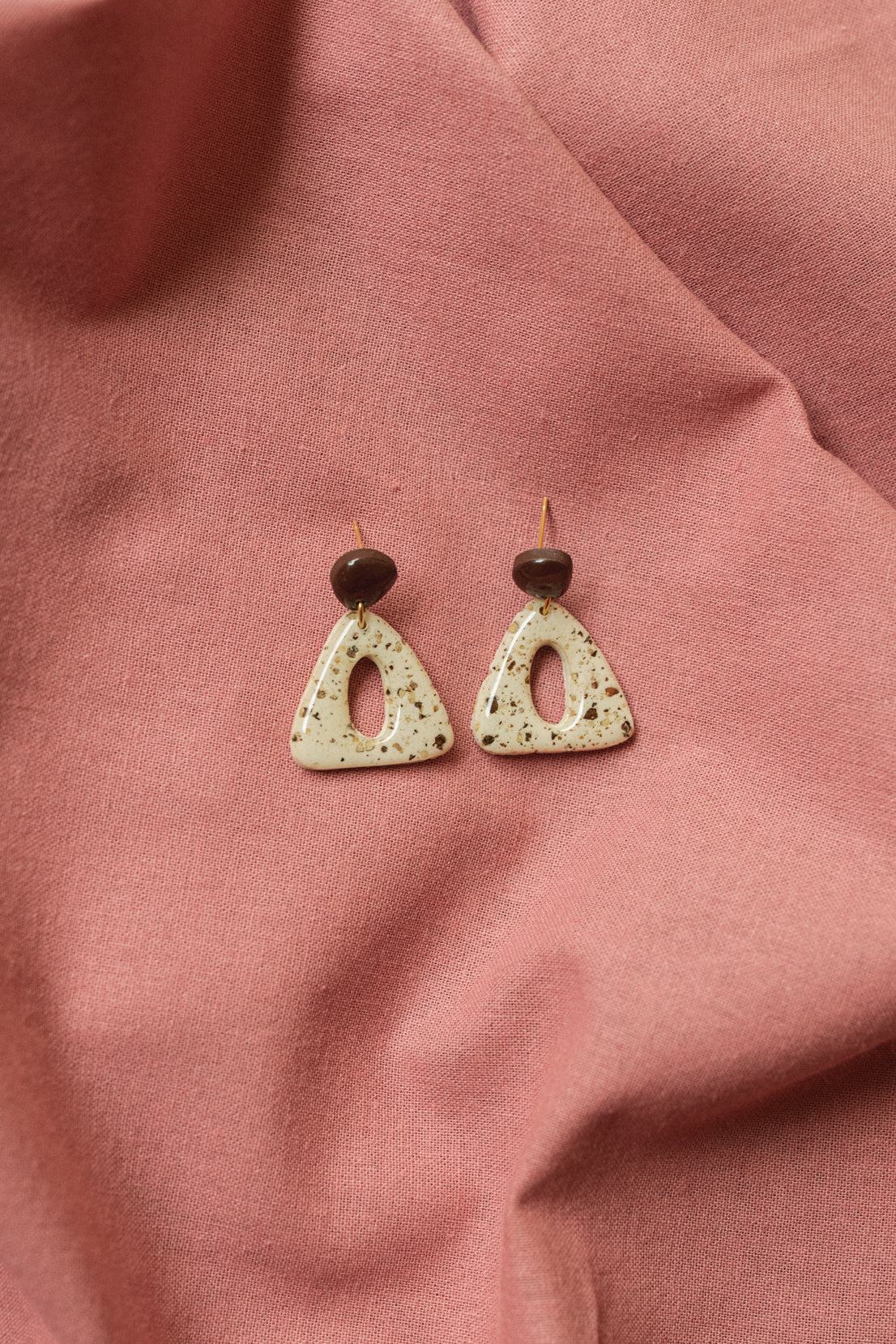 Earrings Nova - Brown / Ivory