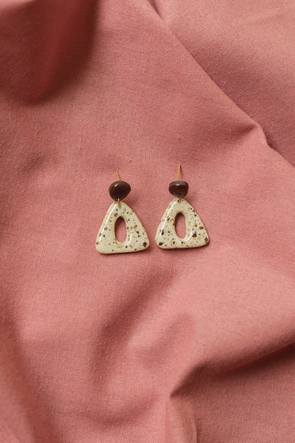Earrings Nova - Brown / Ivory