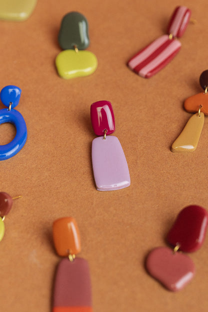 Earrings Juna - Berry / Lavender