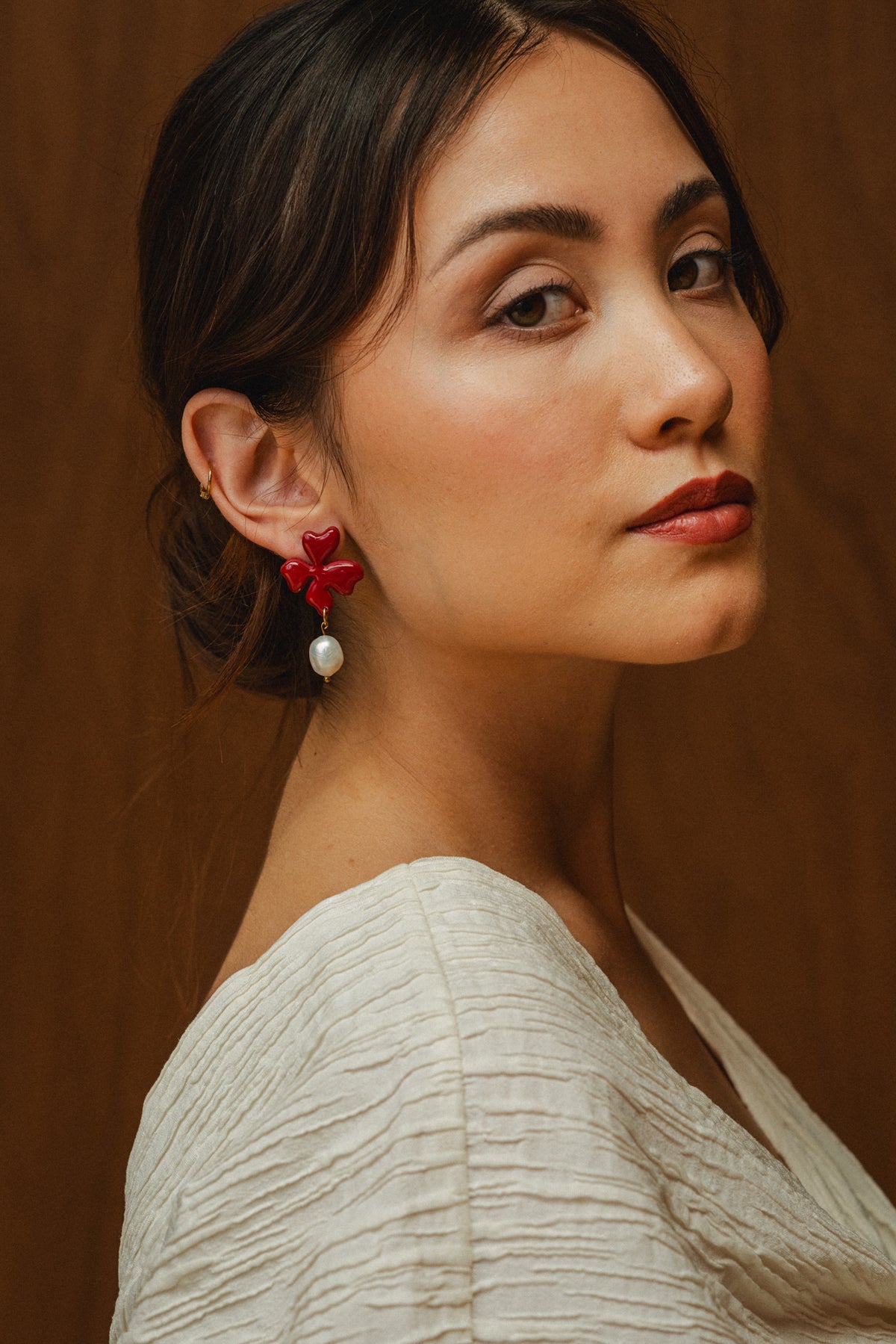 Earrings Rosa - Cherry