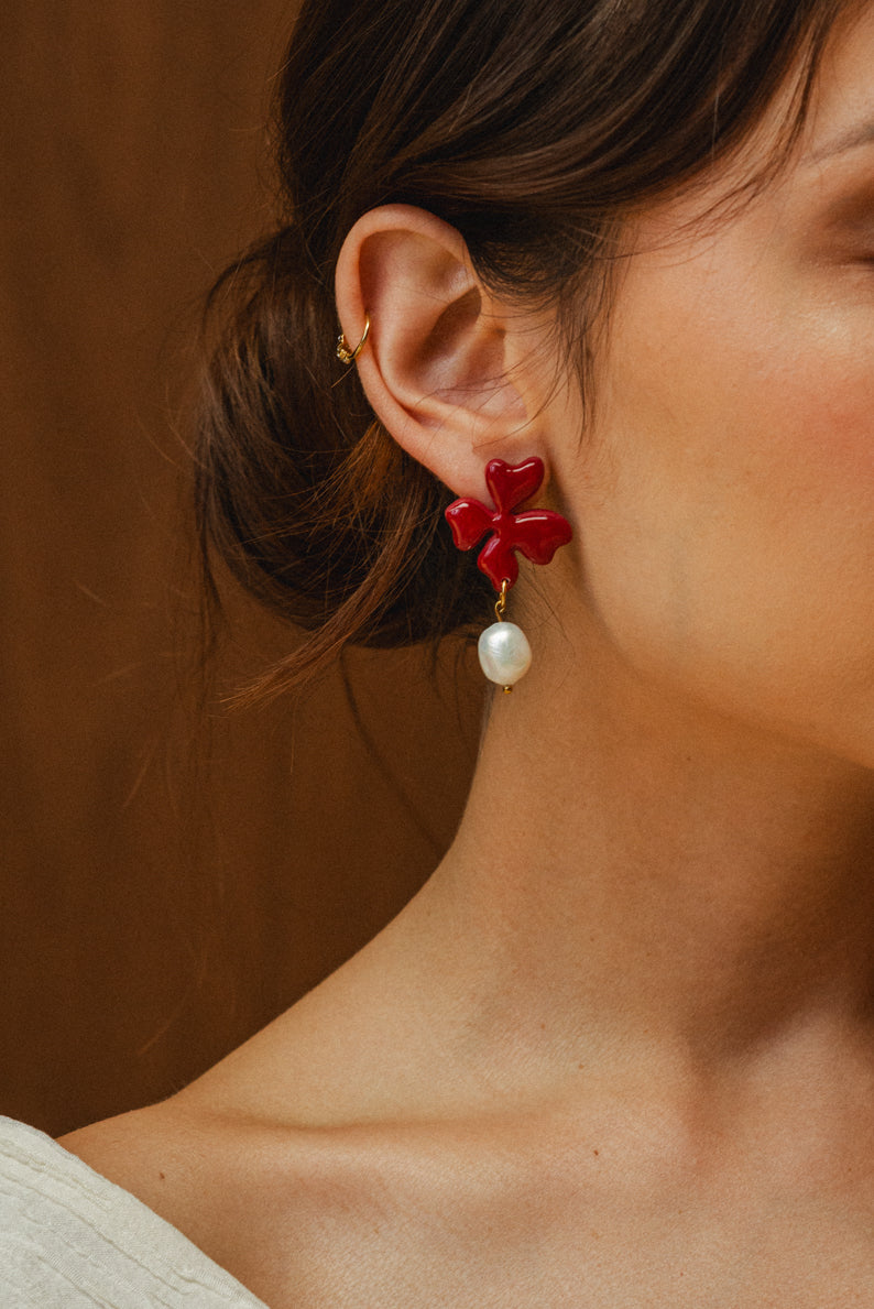 Earrings Rosa - Cherry