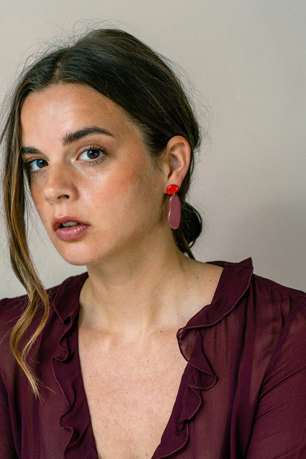 Earrings Nora - Sunset / Mauve