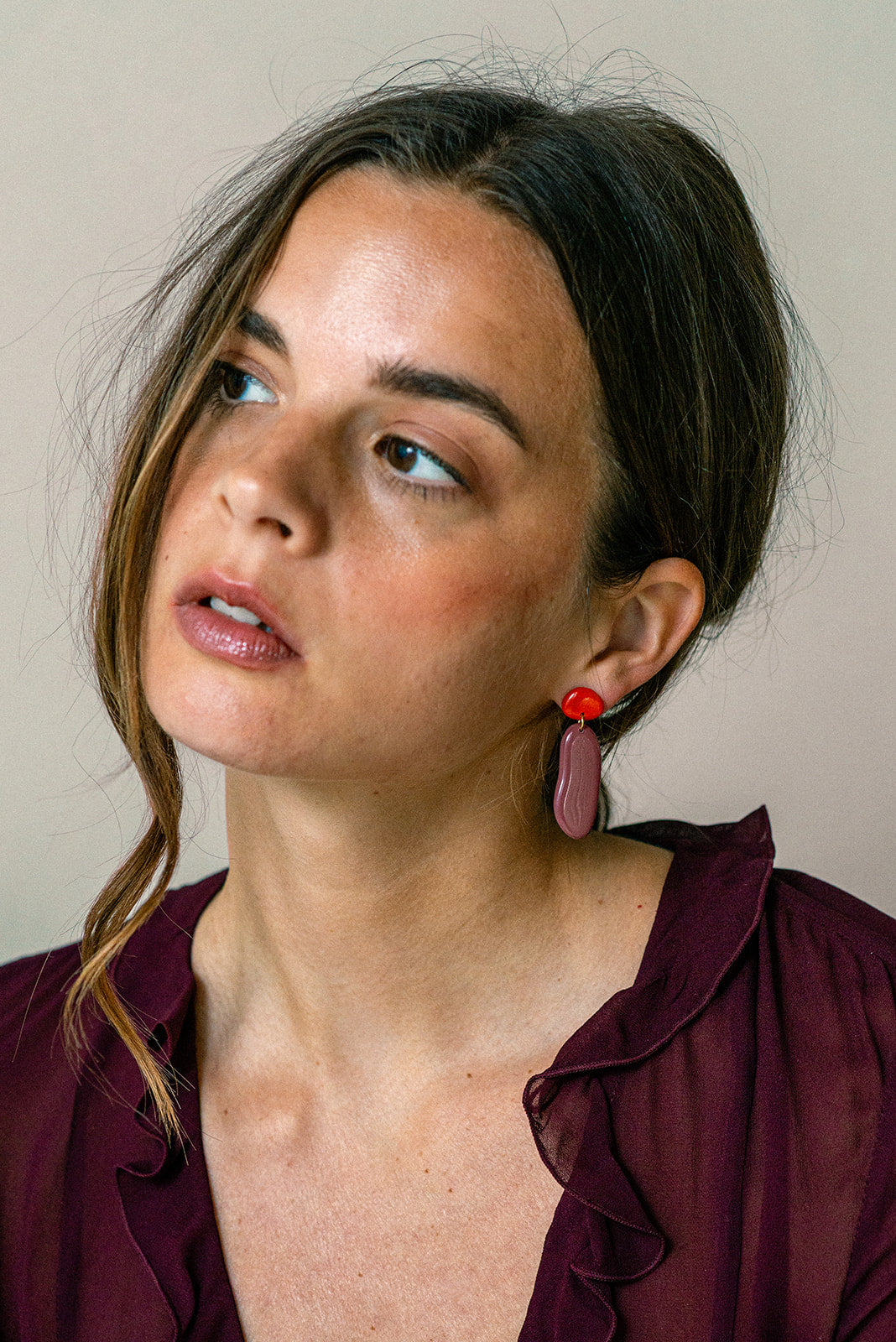 Earrings Nora - Sunset / Mauve