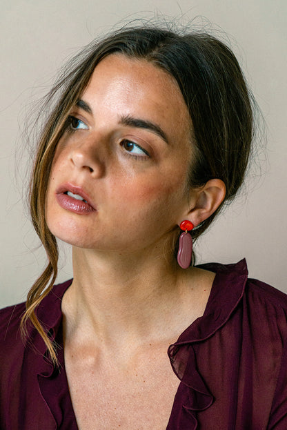 Earrings Nora - Sunset / Mauve