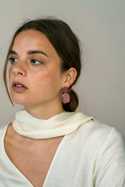 Earrings Nina - Mauve