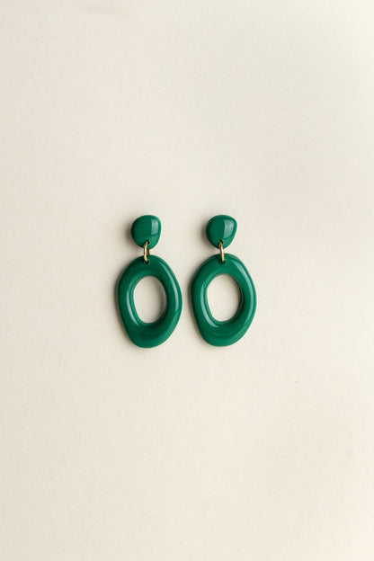 Earrings Elin - Emerald