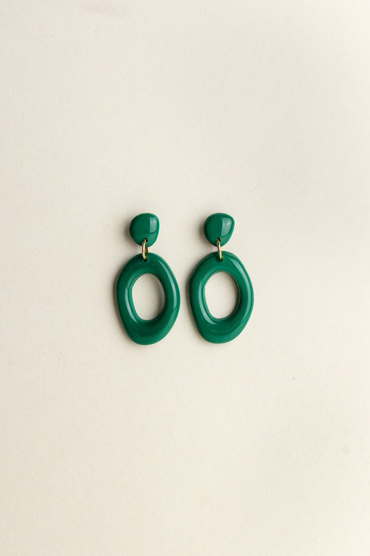 Earrings Elin - Emerald
