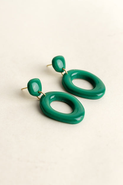 Earrings Elin - Emerald