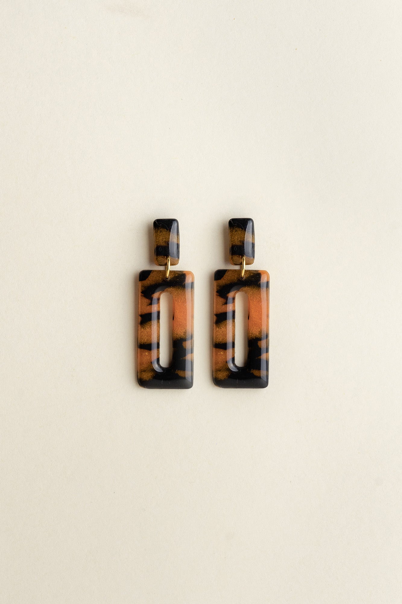 Earrings Freya - Tortoise Amber