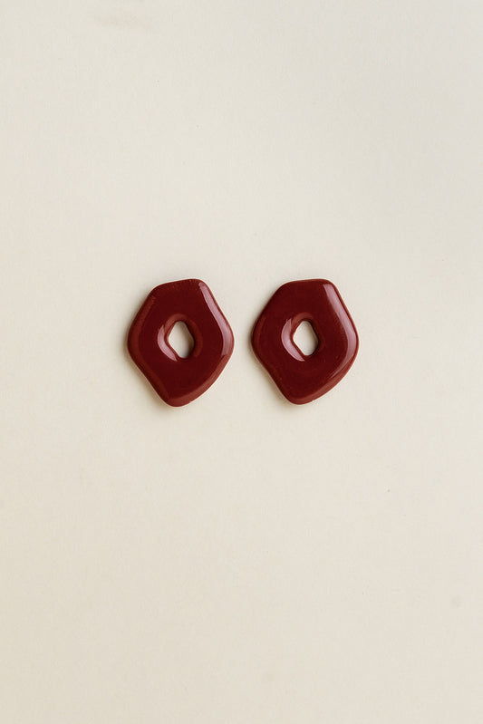 Earrings Isa - Burgundy
