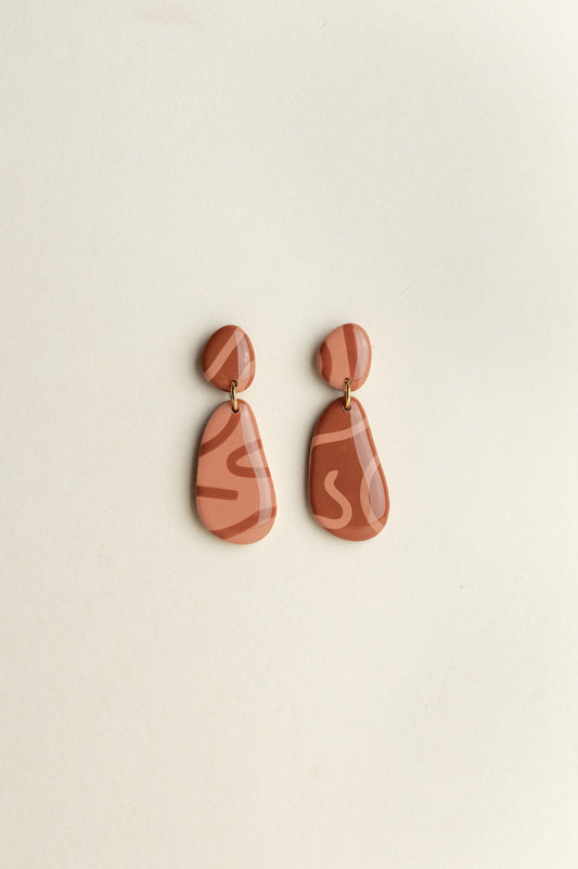 Earrings Ivy - Amber / Guave