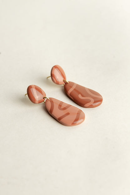 Earrings Ivy - Amber / Guave