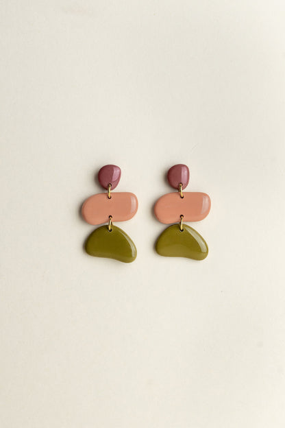 Earrings Jolene - Mauve / Guave / Moss