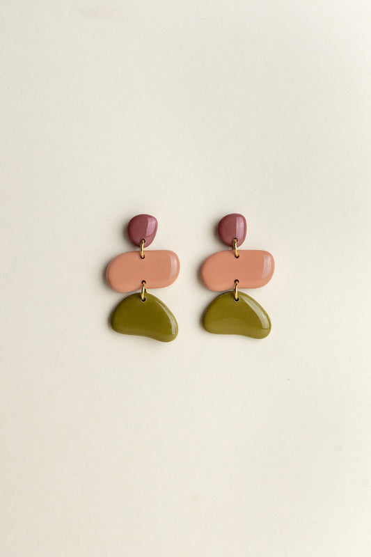 Earrings Jolene - Mauve / Guave / Moss