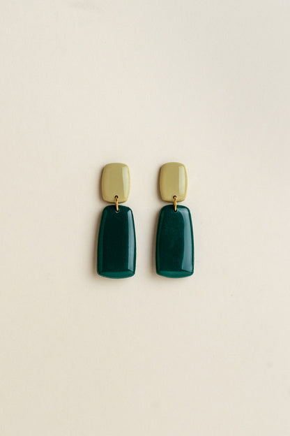 Earrings Juna - Avocado / Pine