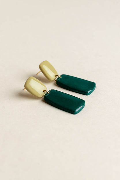 Earrings Juna - Avocado / Pine