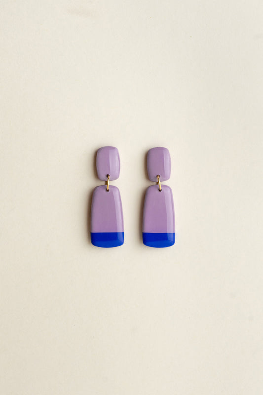 Earrings Juna - Lavender / Cobalt