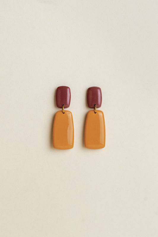 Earrings Juna - Mauve / Marigold