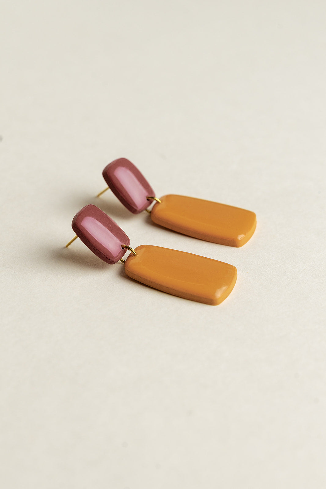 Earrings Juna - Mauve / Marigold