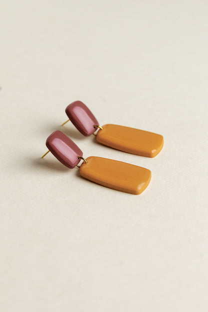 Earrings Juna - Mauve / Marigold
