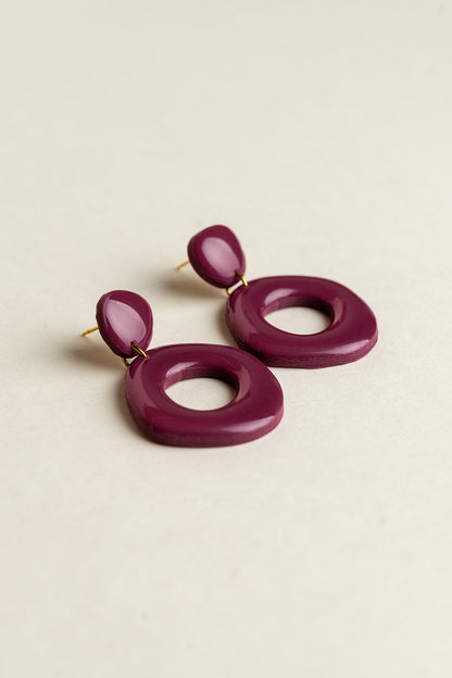 Earrings Laura - Purple