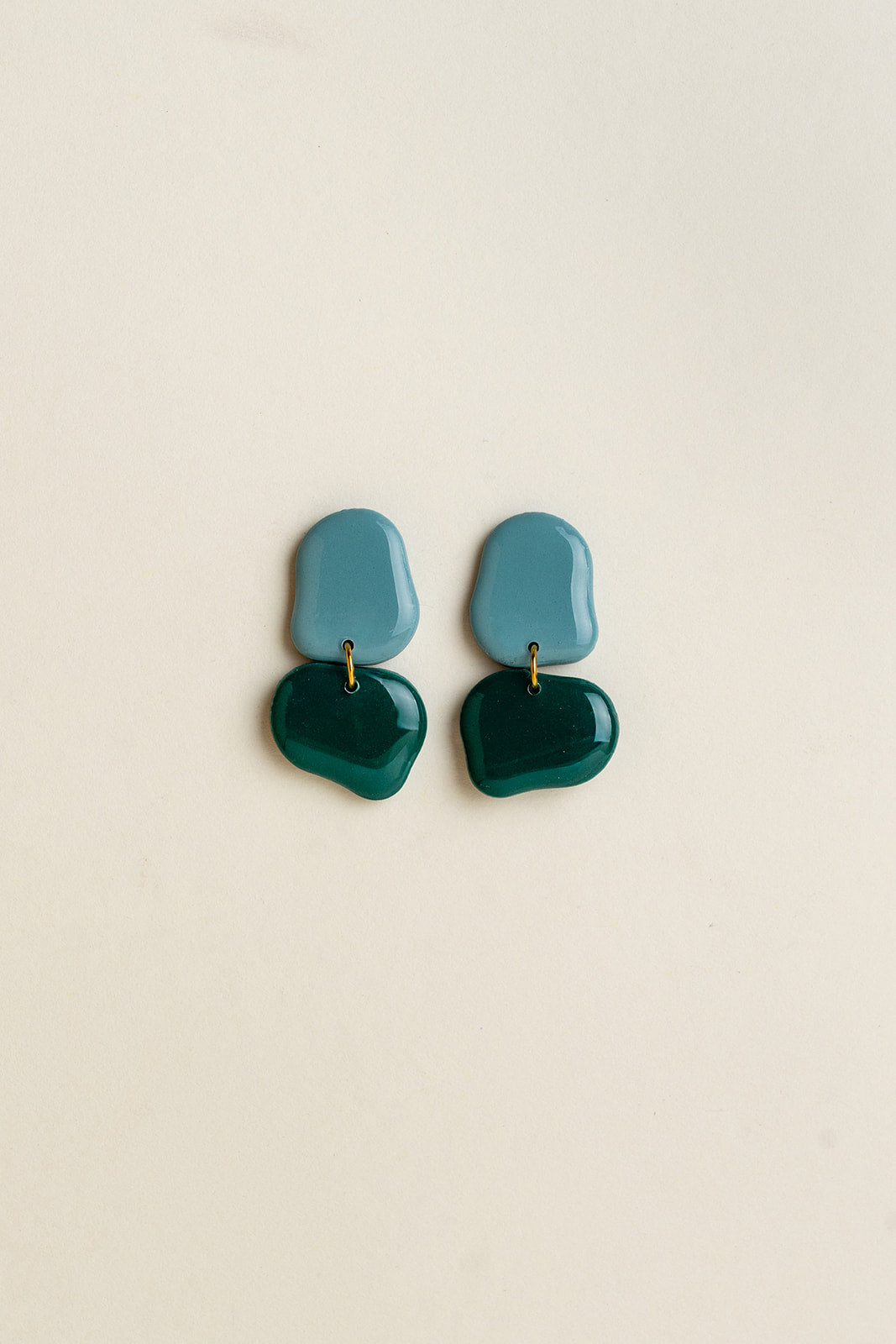 Earrings Lena - Aqua / Pine