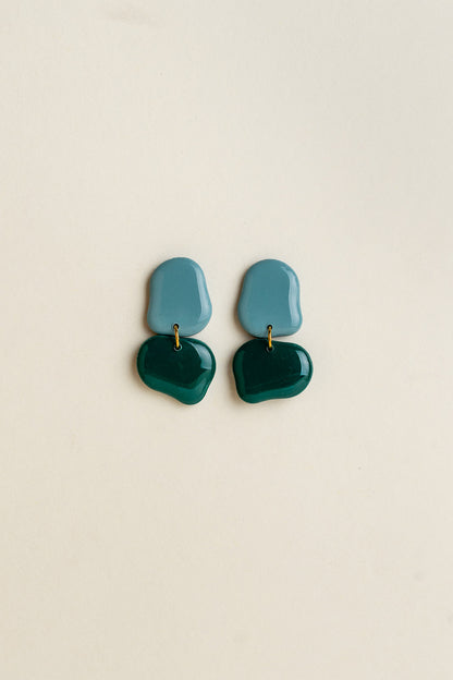 Earrings Lena - Aqua / Pine