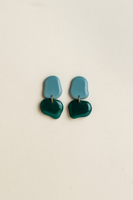 Earrings Lena - Aqua / Pine
