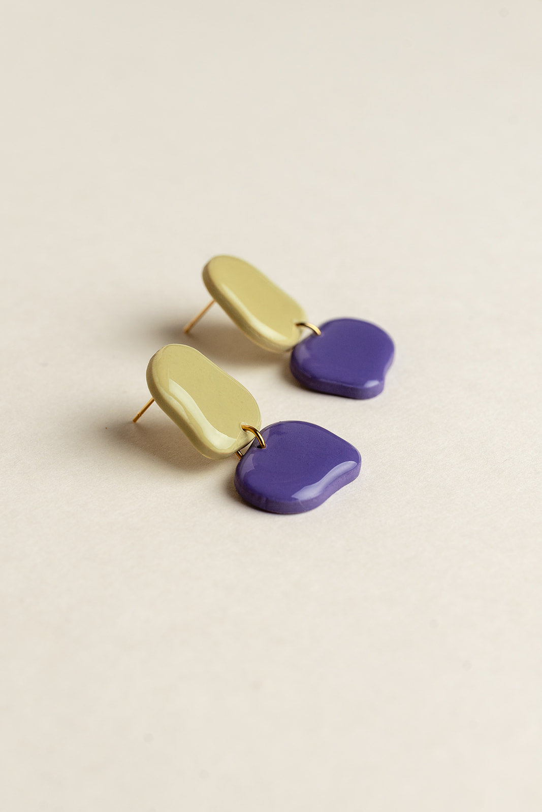 Earrings Lena - Avocado / Blueberry