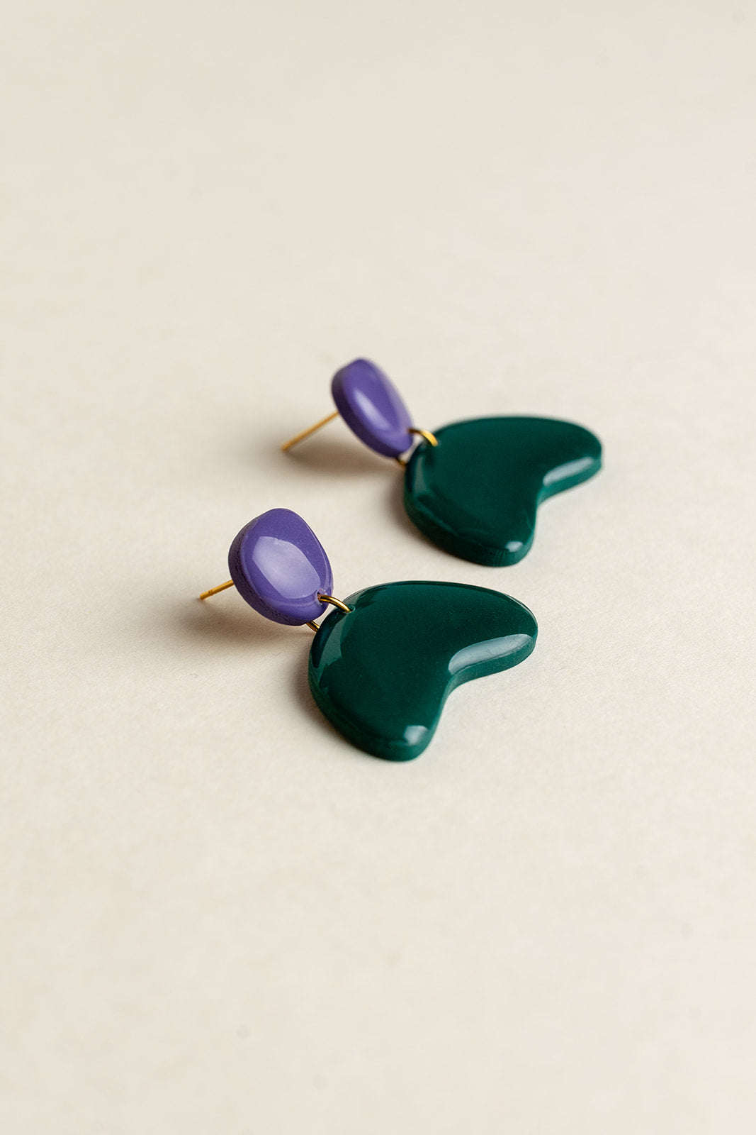 Earrings Lou - Blueberry / Pine