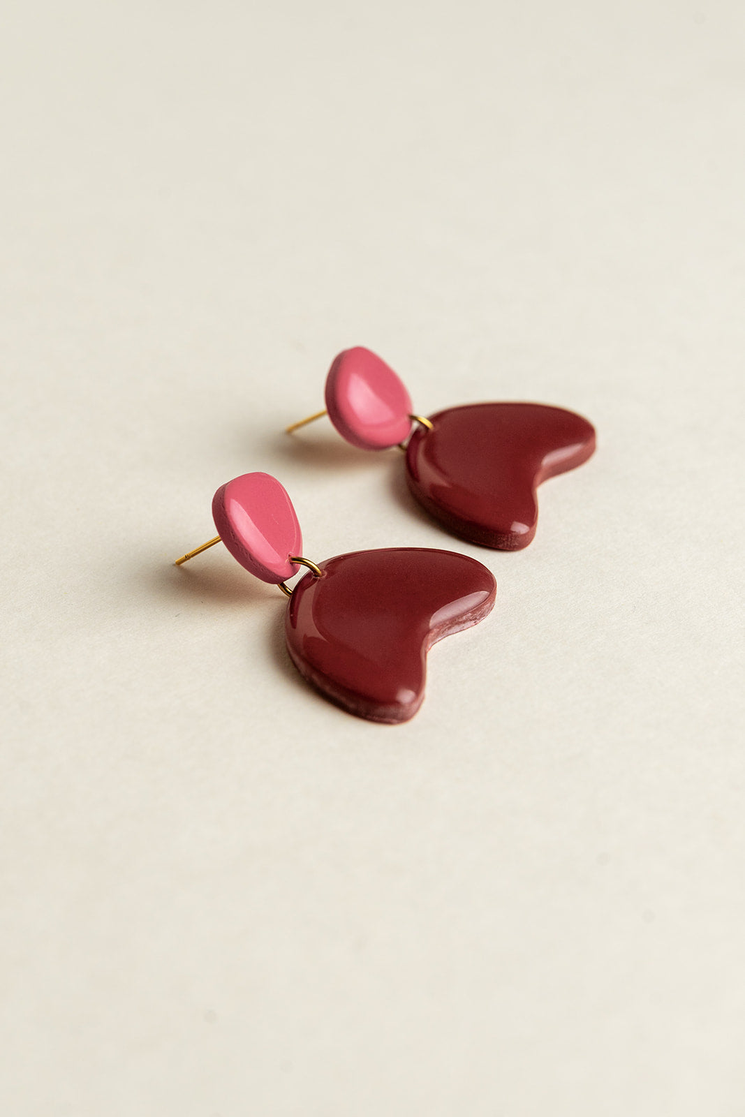 Earrings Lou - Fuchsia / Burgundy