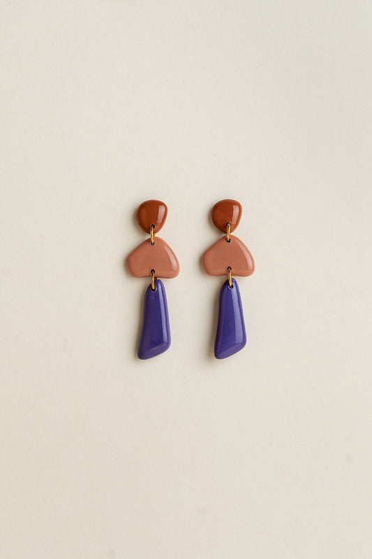 Earrings Luna - Amber / Guave / Blueberry