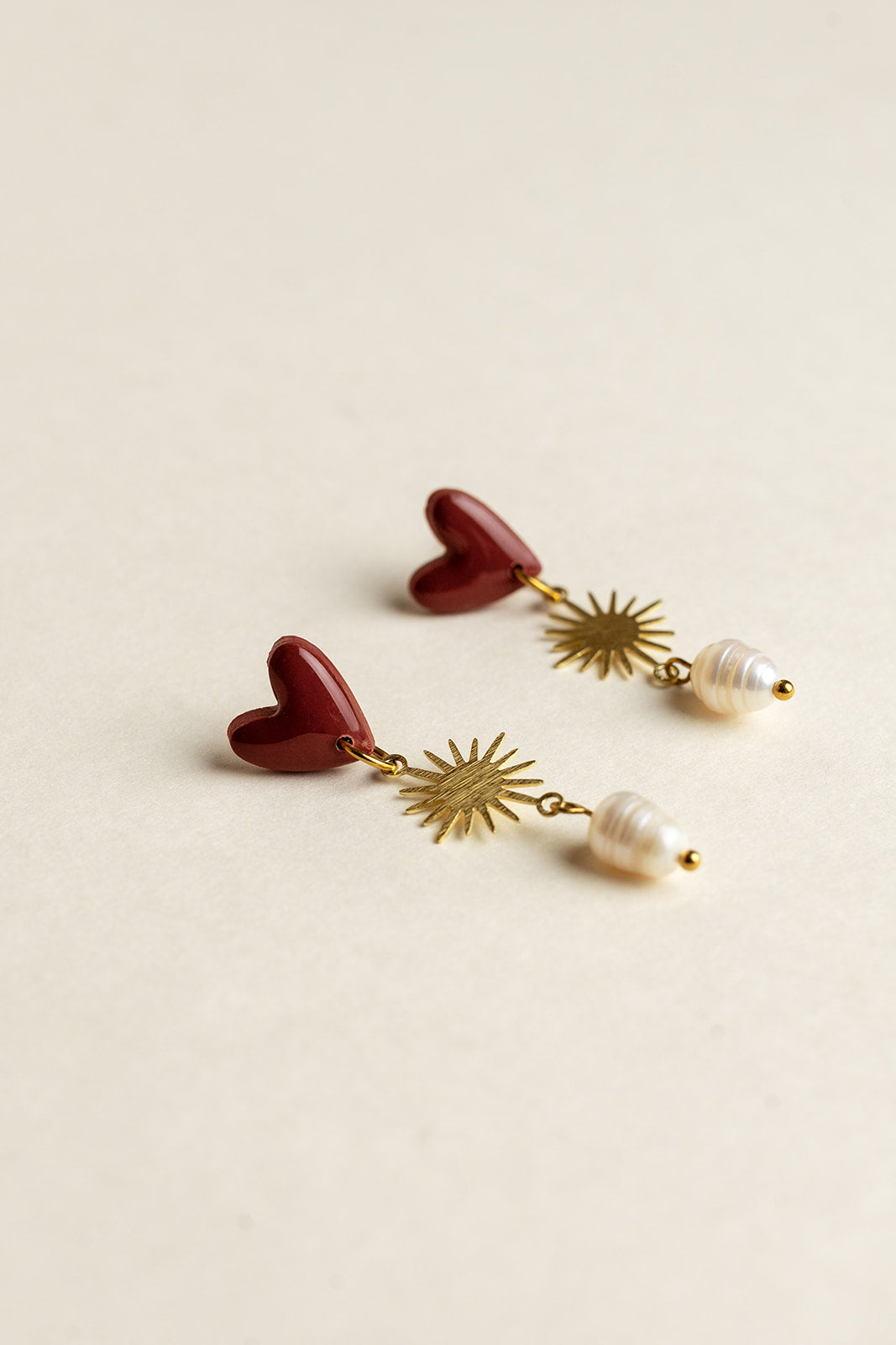 Earrings Valerie - Burgundy