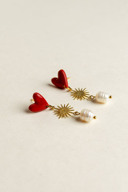 Earrings Valerie - Red