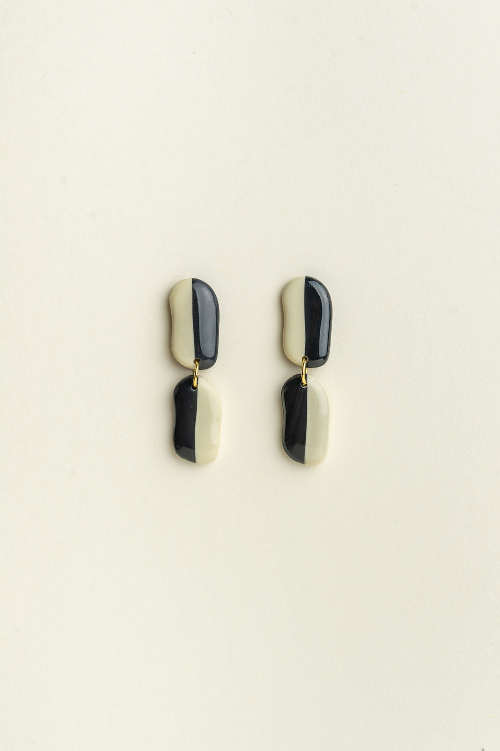 Earrings Florence - Anthracite / Ivory