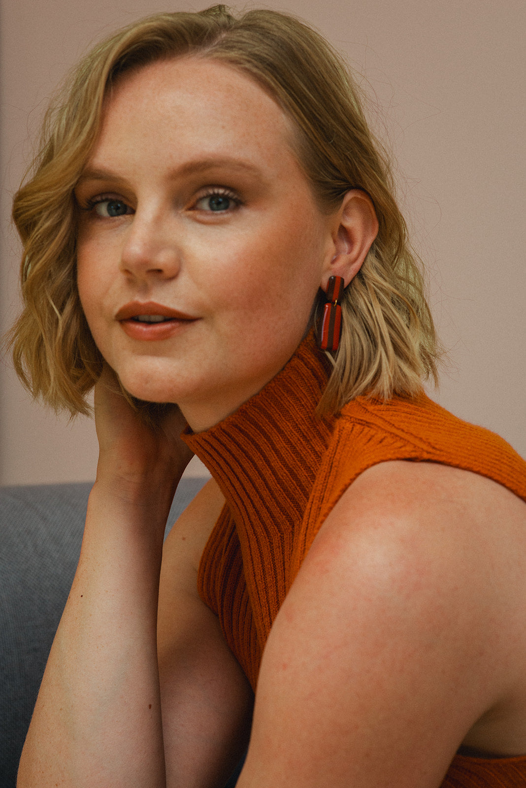 Earrings Julia - Brown / Sunset