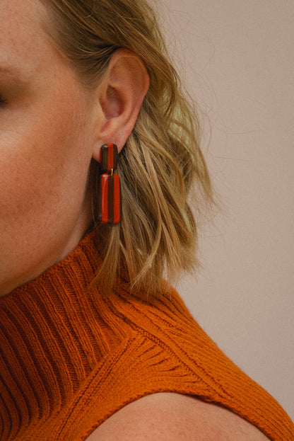 Earrings Julia - Brown / Sunset