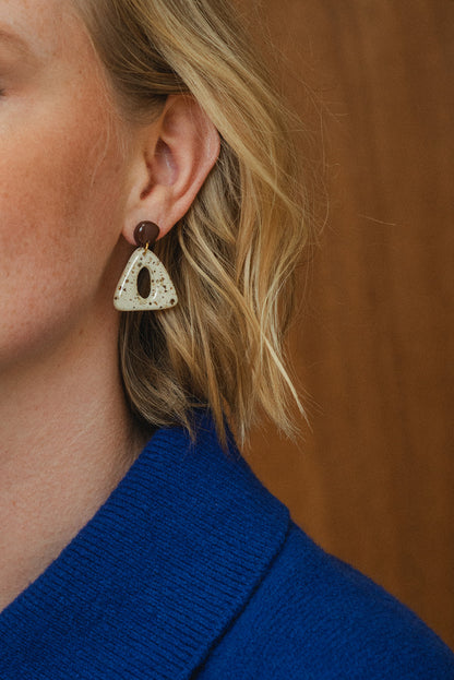 Earrings Nova - Brown / Ivory