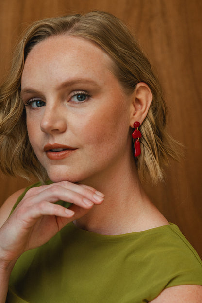 Earrings Luna - Cherry
