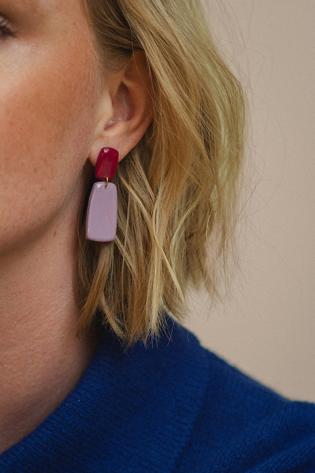 Earrings Juna - Berry / Lavender